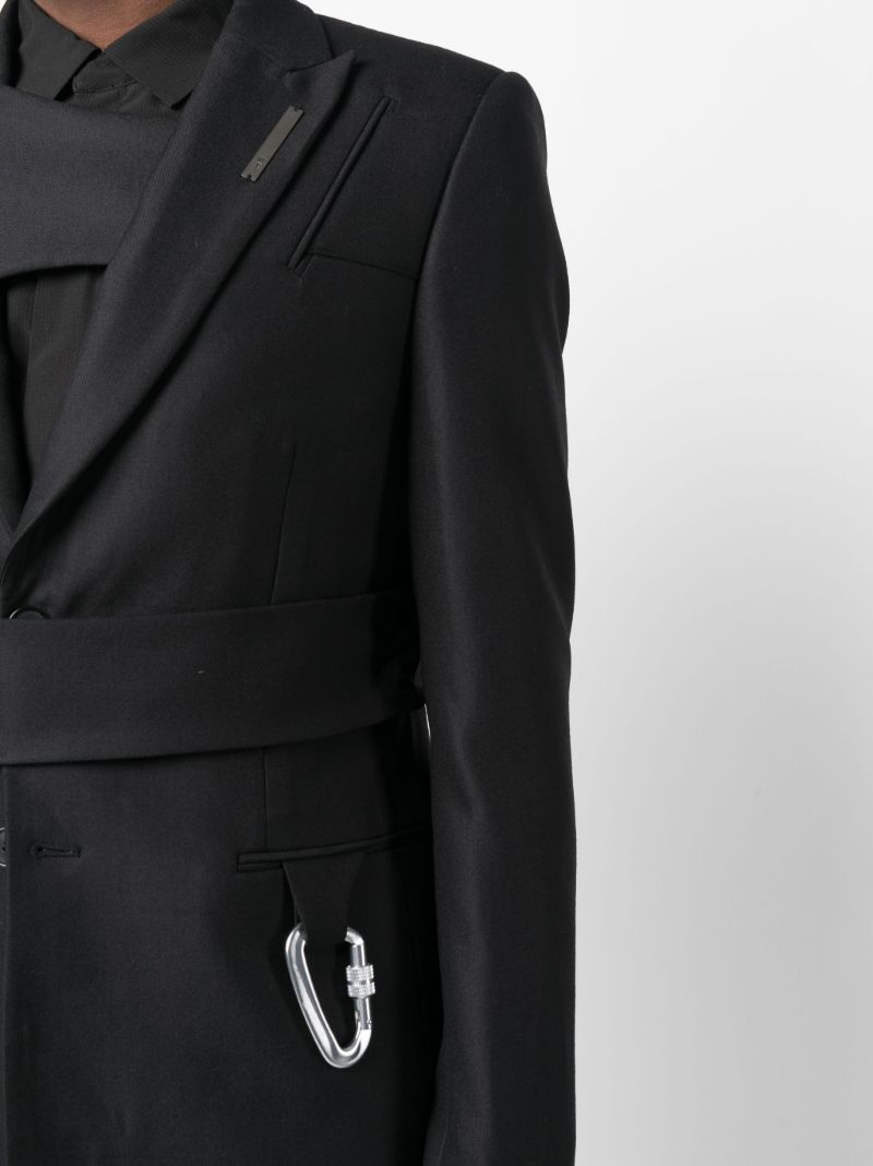 Black Harness Single-breasted Wool Blazer