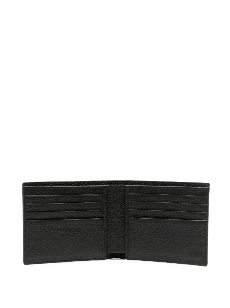 Black Logo Bi-fold Leather Wallet