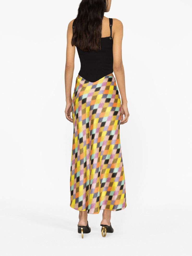 Yellow Graphic-print Skirt