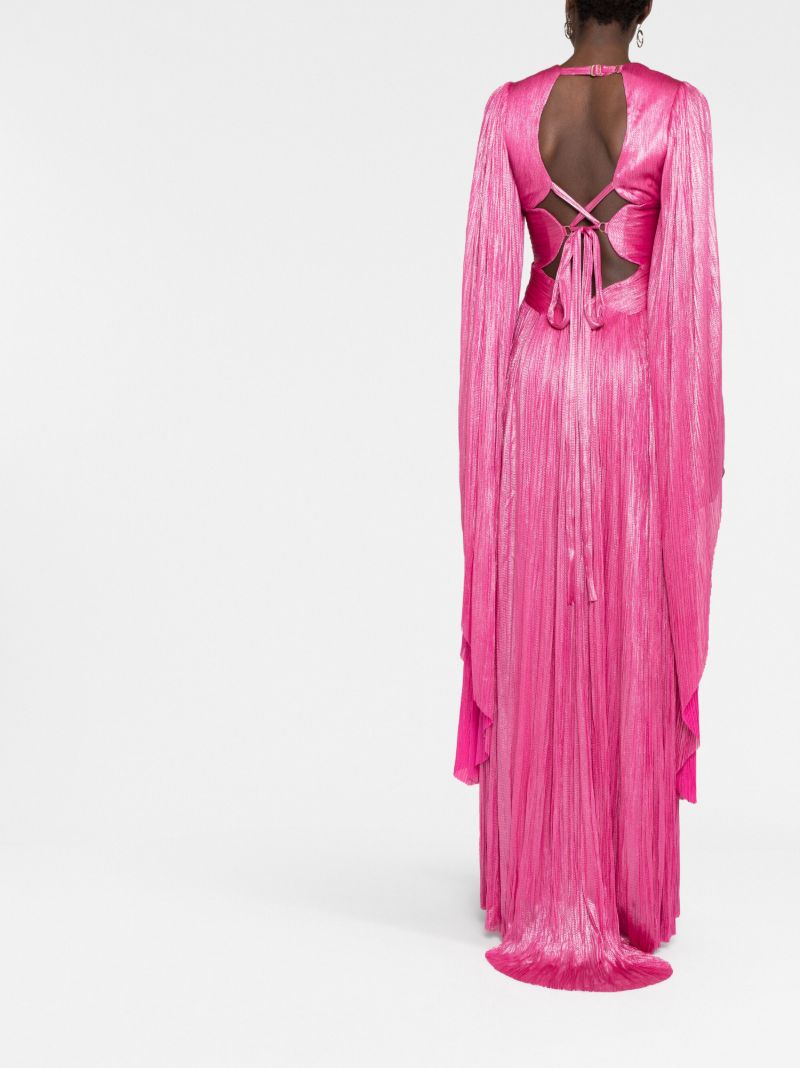 Pink Crystal Pleated Dress