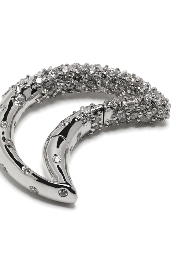 18k White Gold Diamond Dipped Moonlock Pendant