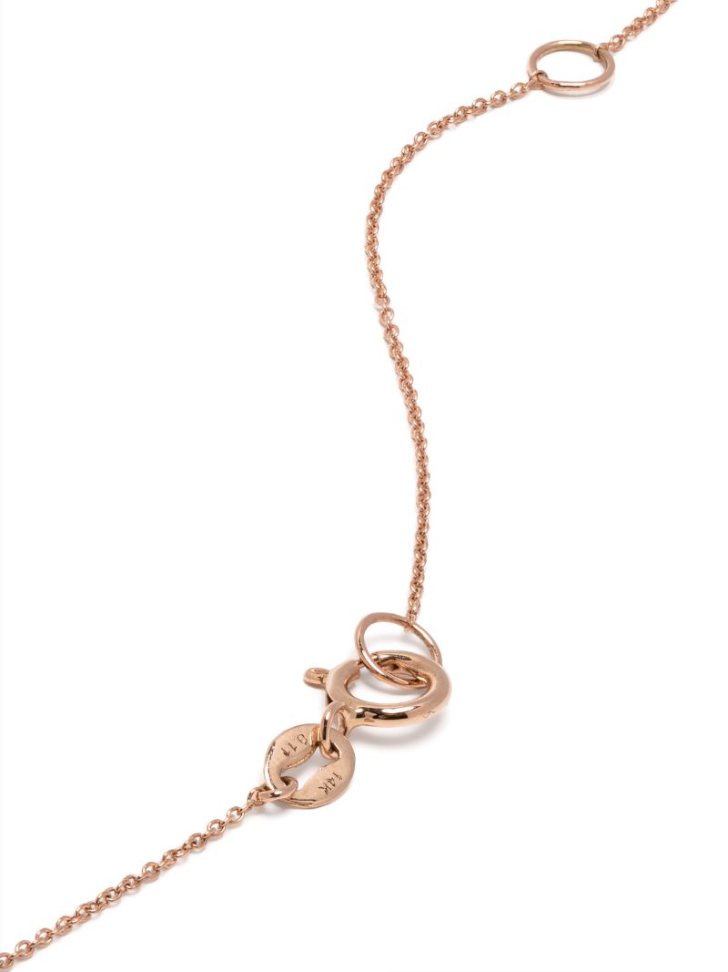 14k Rose Gold Vivien Lily Teardrop Diamond Necklace