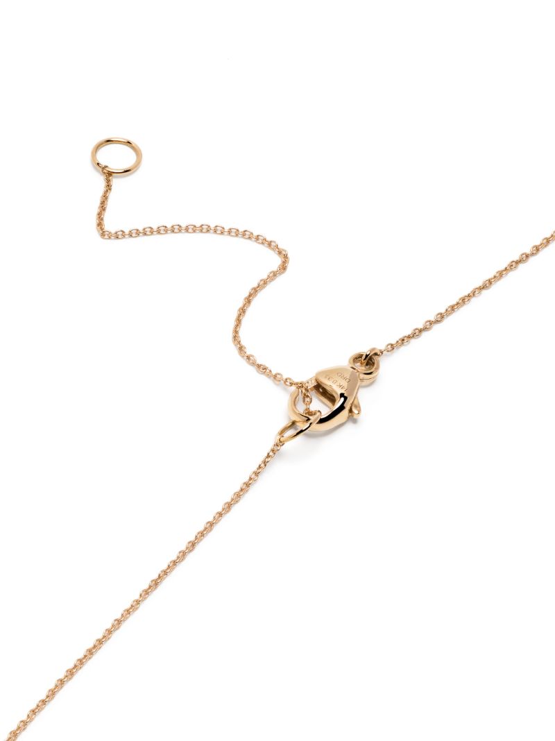 14k Rose Gold Sadie Pearl Diamond Charm Necklace