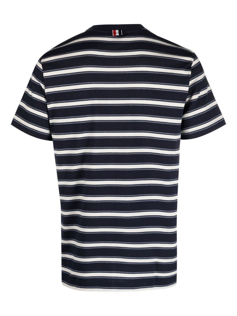 Blue Striped Cotton T-shirt
