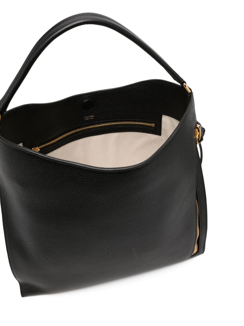 Black Alix Large Leather Tote Bag
