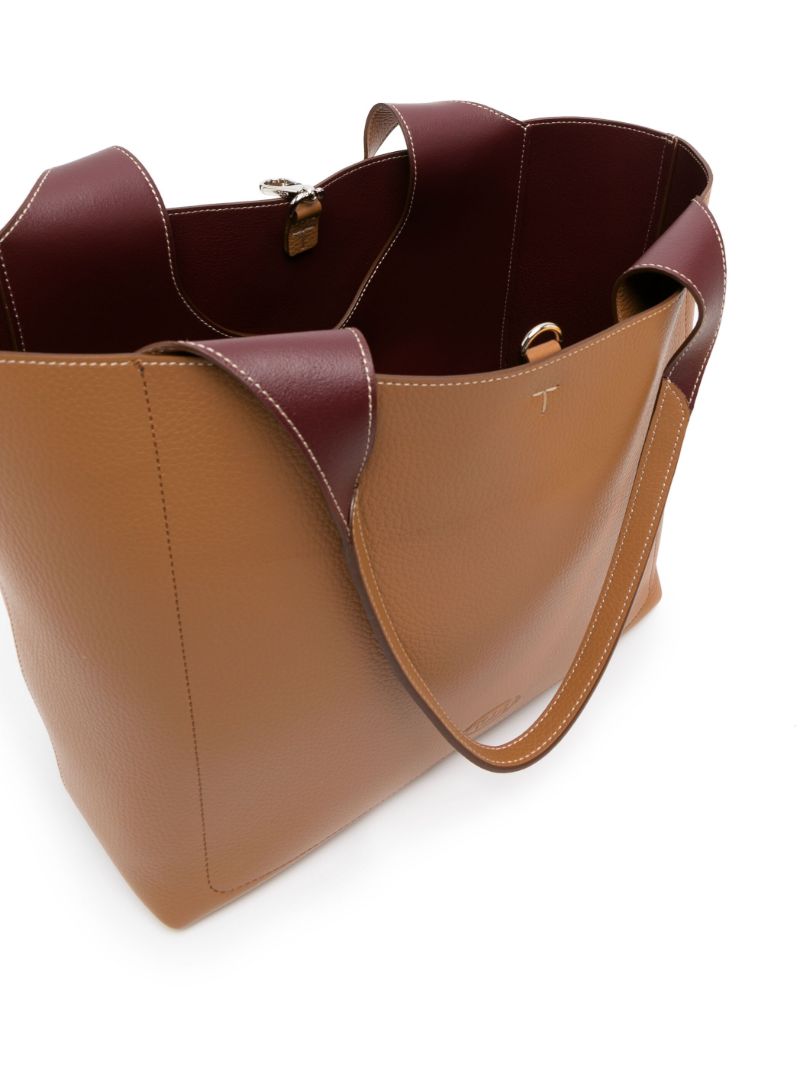 Brown Medium Leather Tote Bag