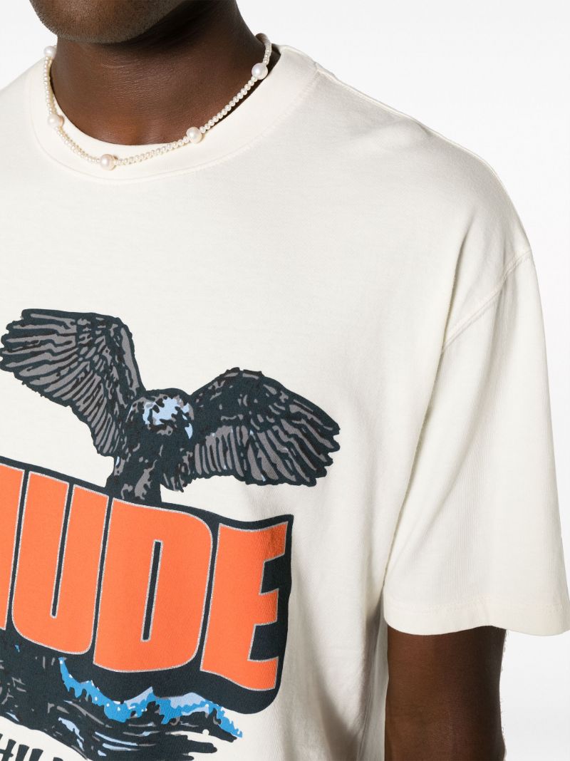 White Black Hills Rally Cotton T-shirt