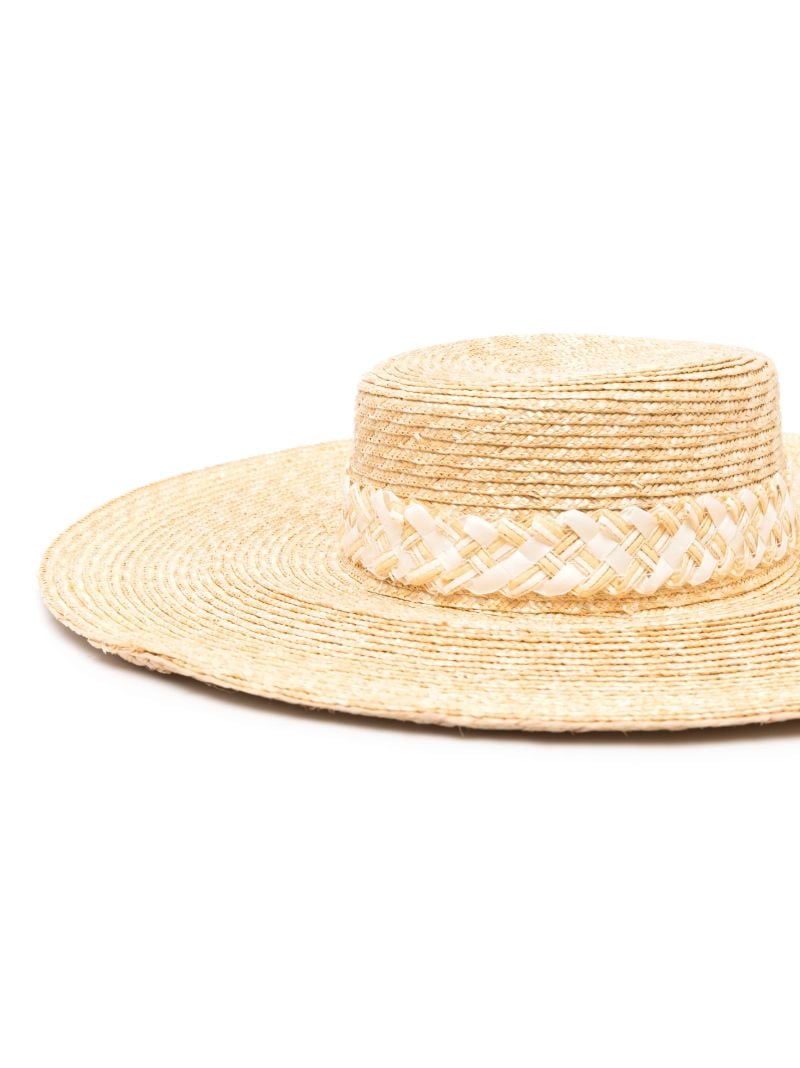 Neutral Nora Raffia Boater Hat