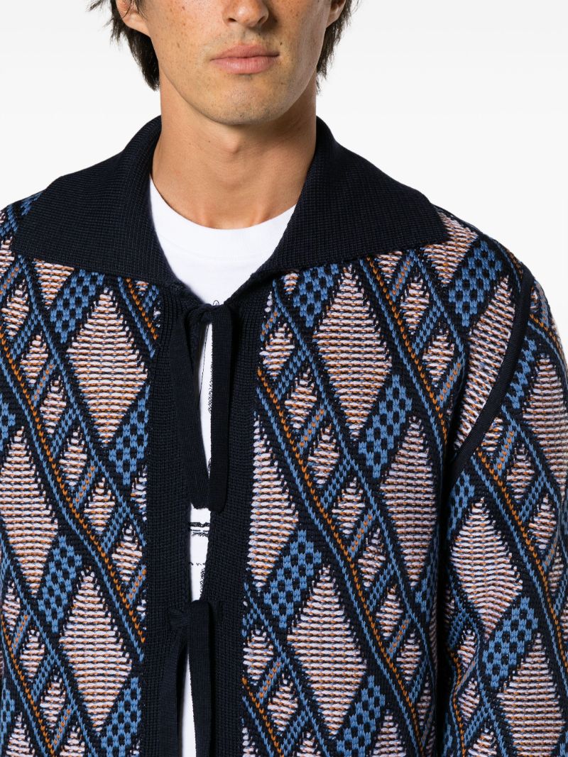 Blue Reversible Merino Wool Shirt