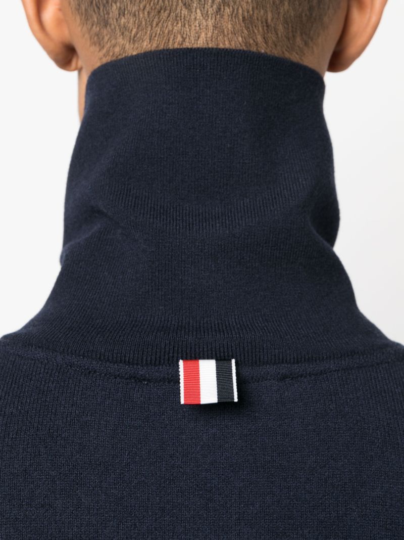 Blue 4-bar Stripe Wool Sweater