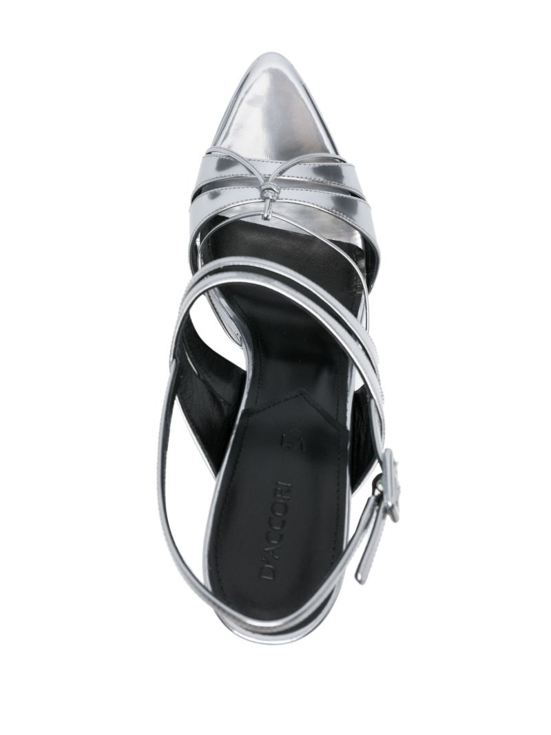 Silver-tone Belle 150 Metallic Sandals