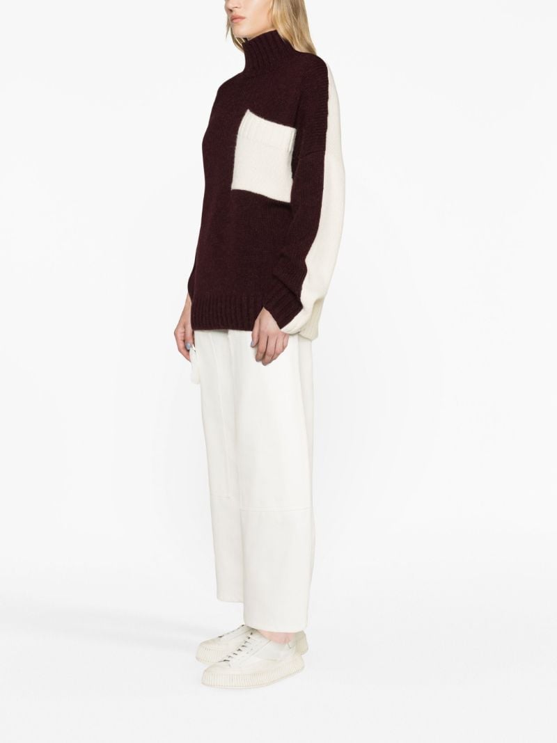 Black Colour-block Sweater