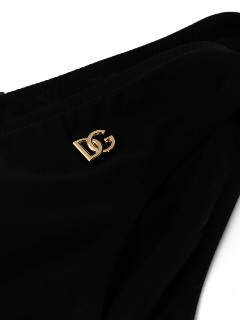 Black Logo Plaque Bikini Bottoms