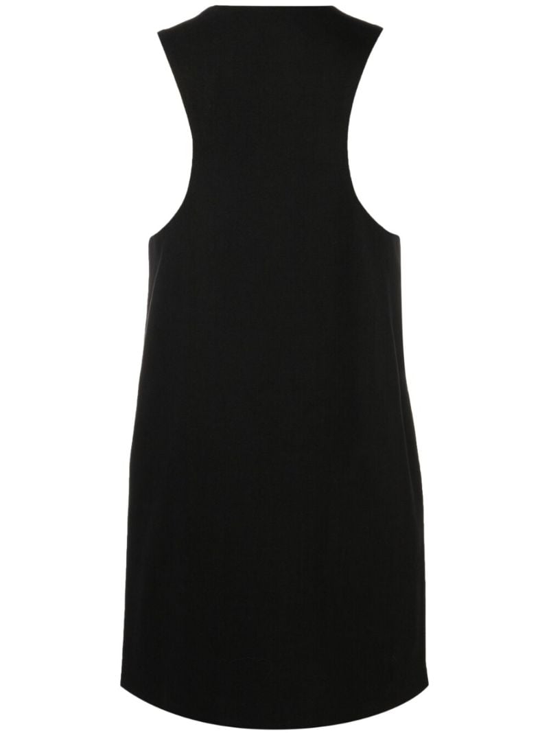 Black V-neck Mini Dress