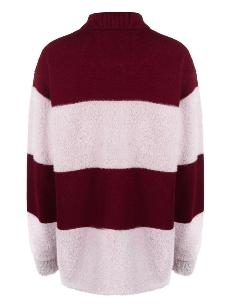 Red and Pink Jarvis Striped Sweater