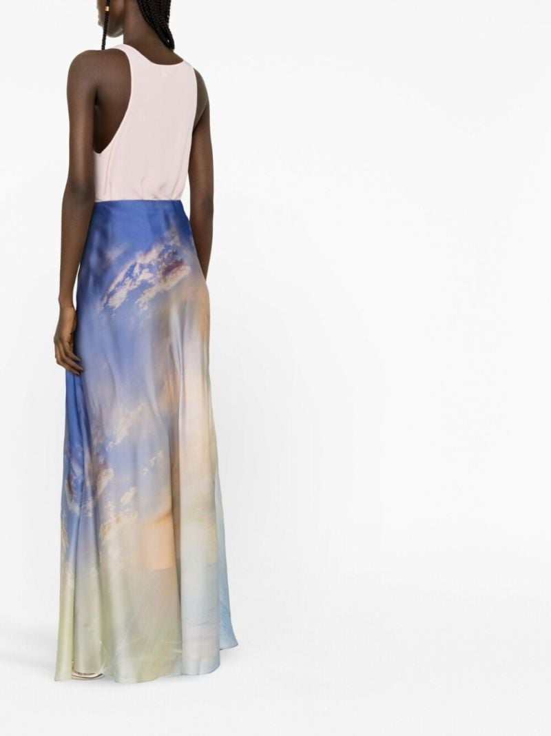 Blue Tama Flare Skirt