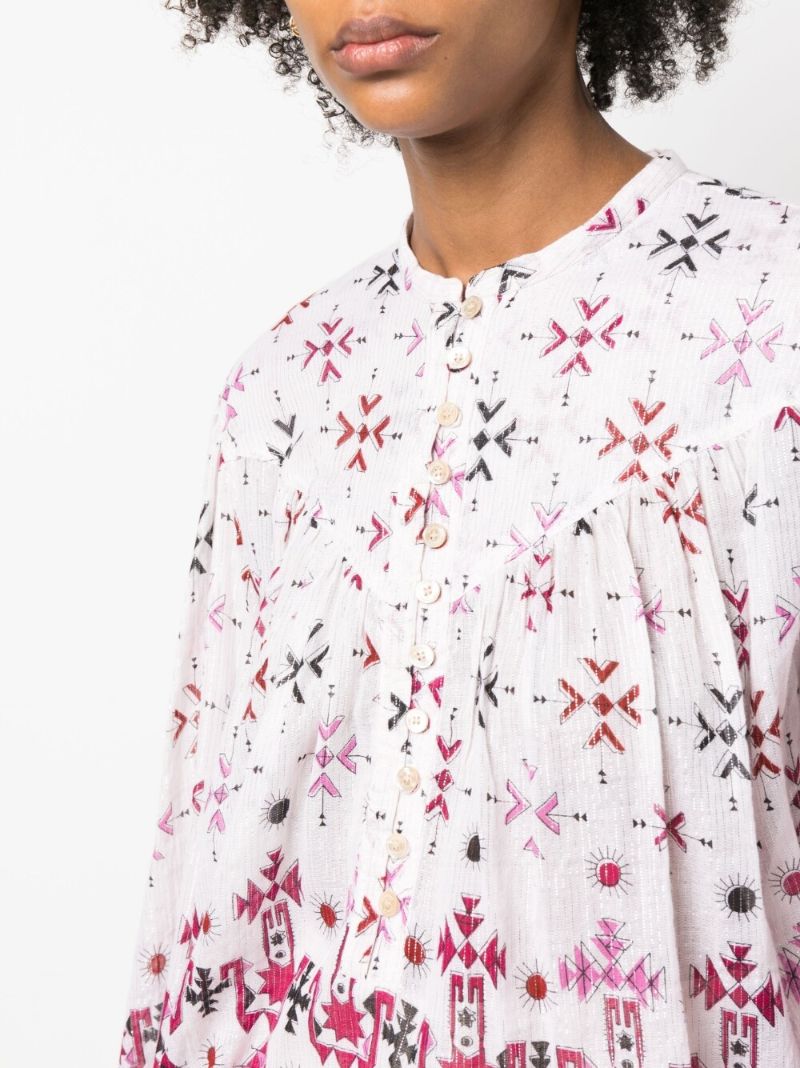 White Salika Empire Line Blouse
