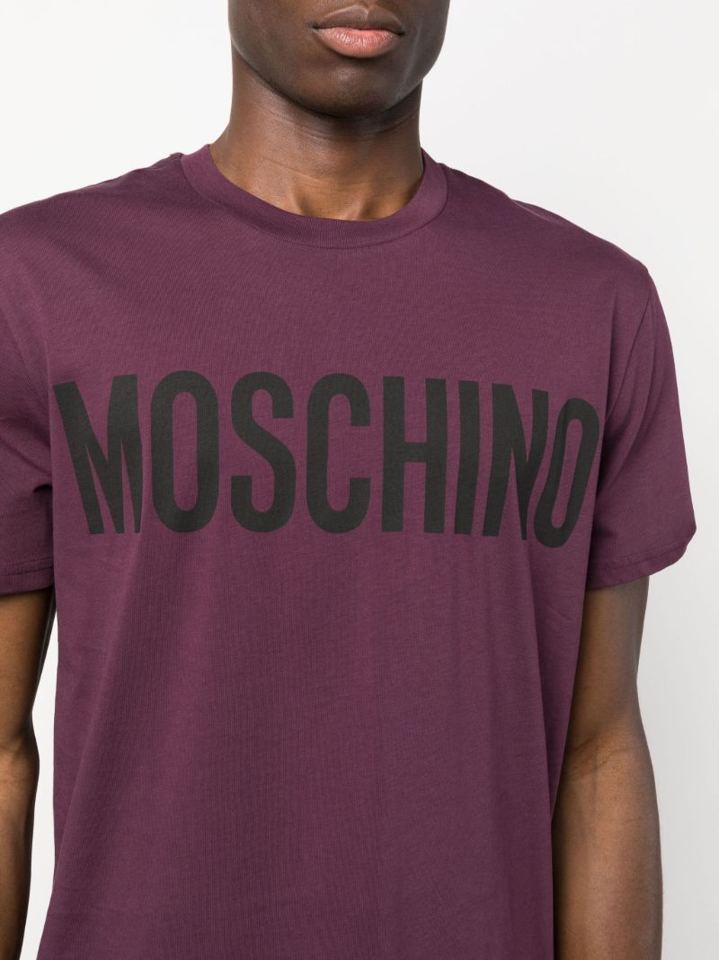 Purple Logo-print T-shirt