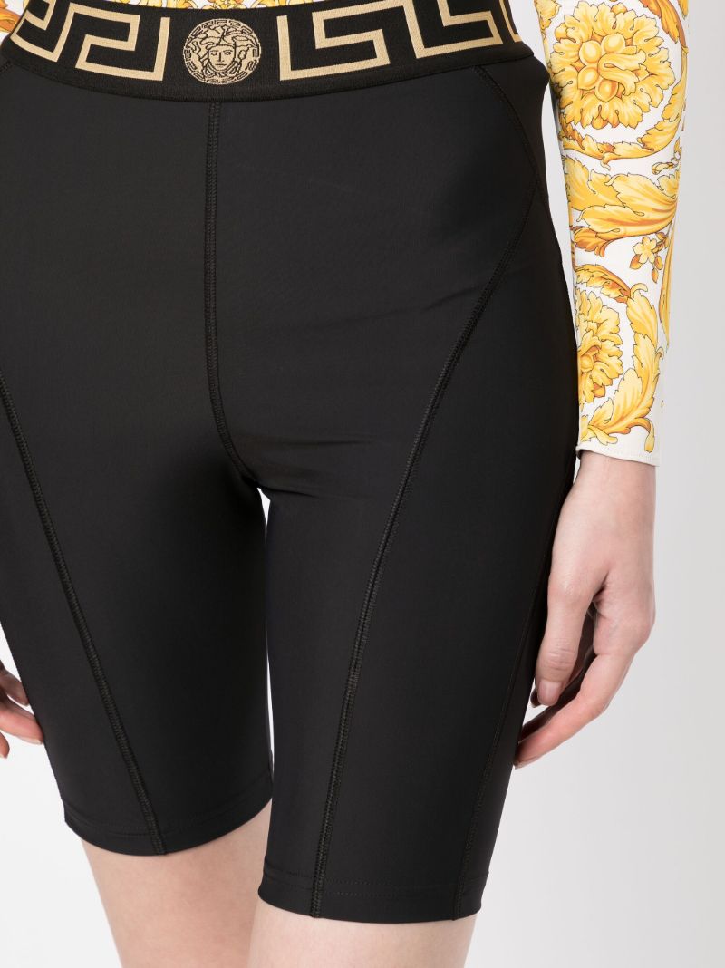 Black Greca Border Cycling Shorts