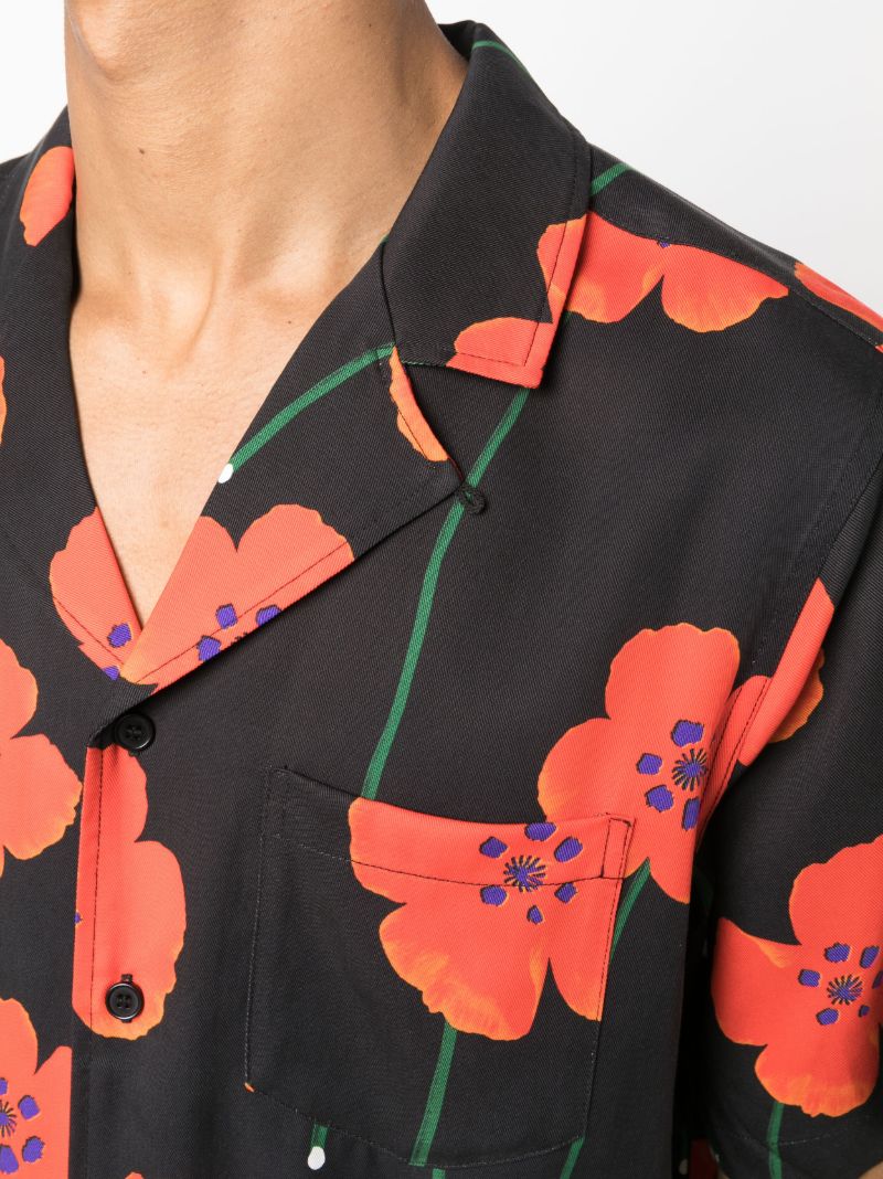 Black Orson Floral-print Shirt