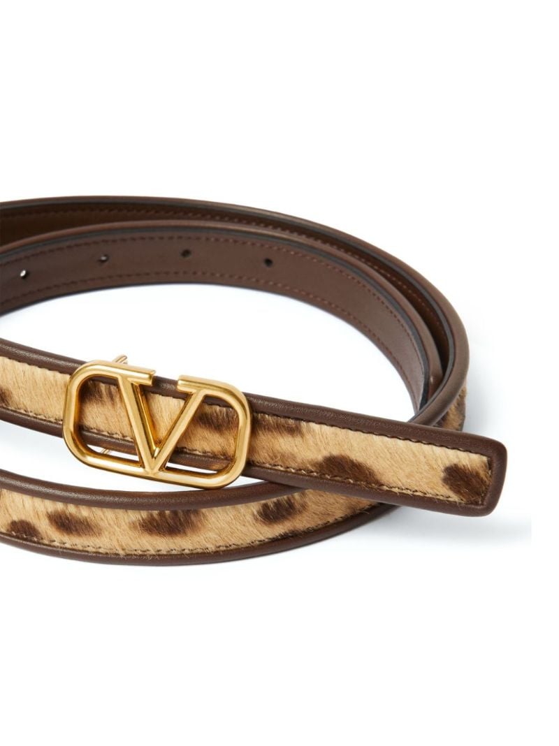 Brown Vlogo Signature Leather Belt