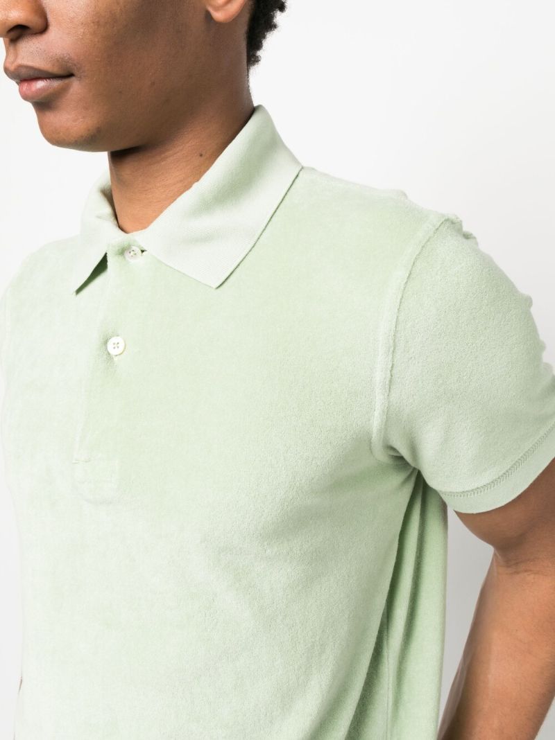 Green Terry Cloth Polo Shirt