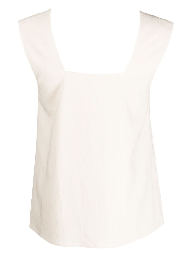 Neutral Falda Square-neck Top