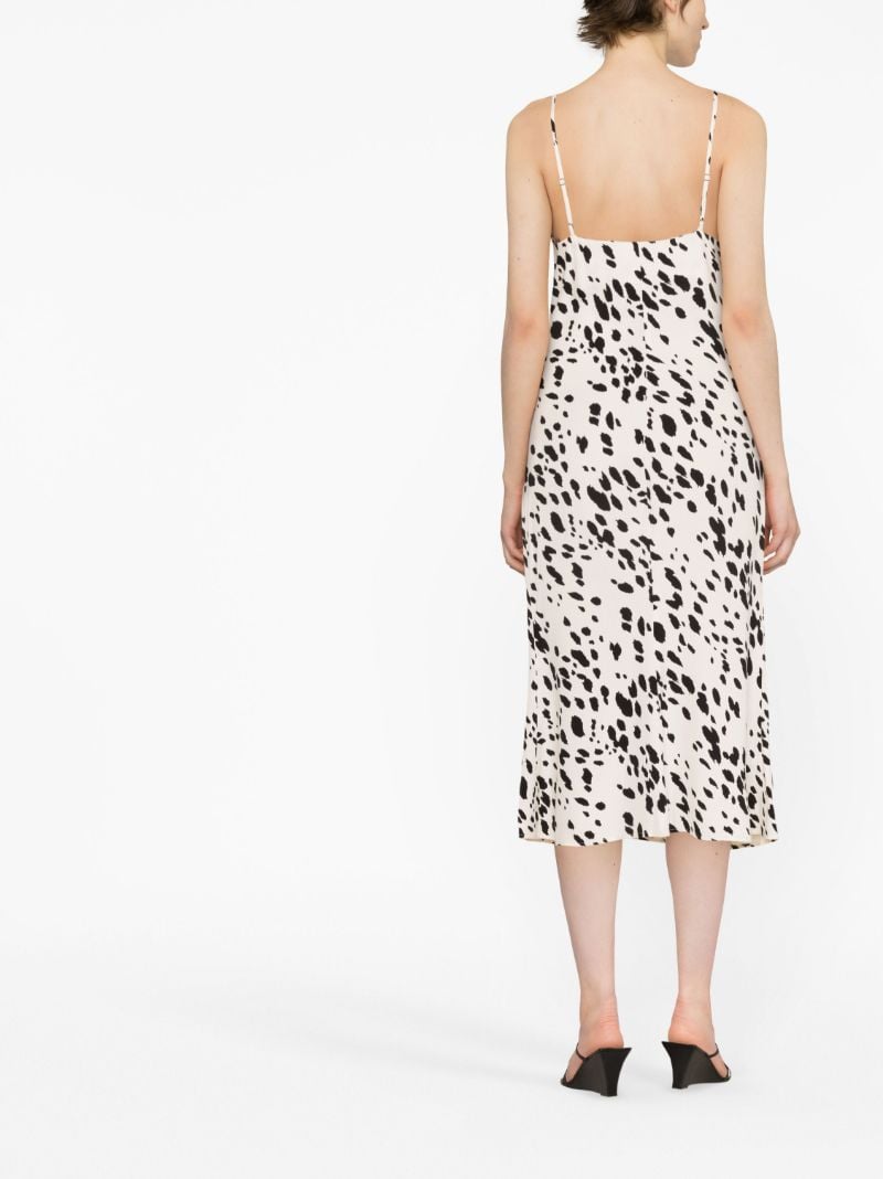White Crimini Dalmatian Print Midi Dress