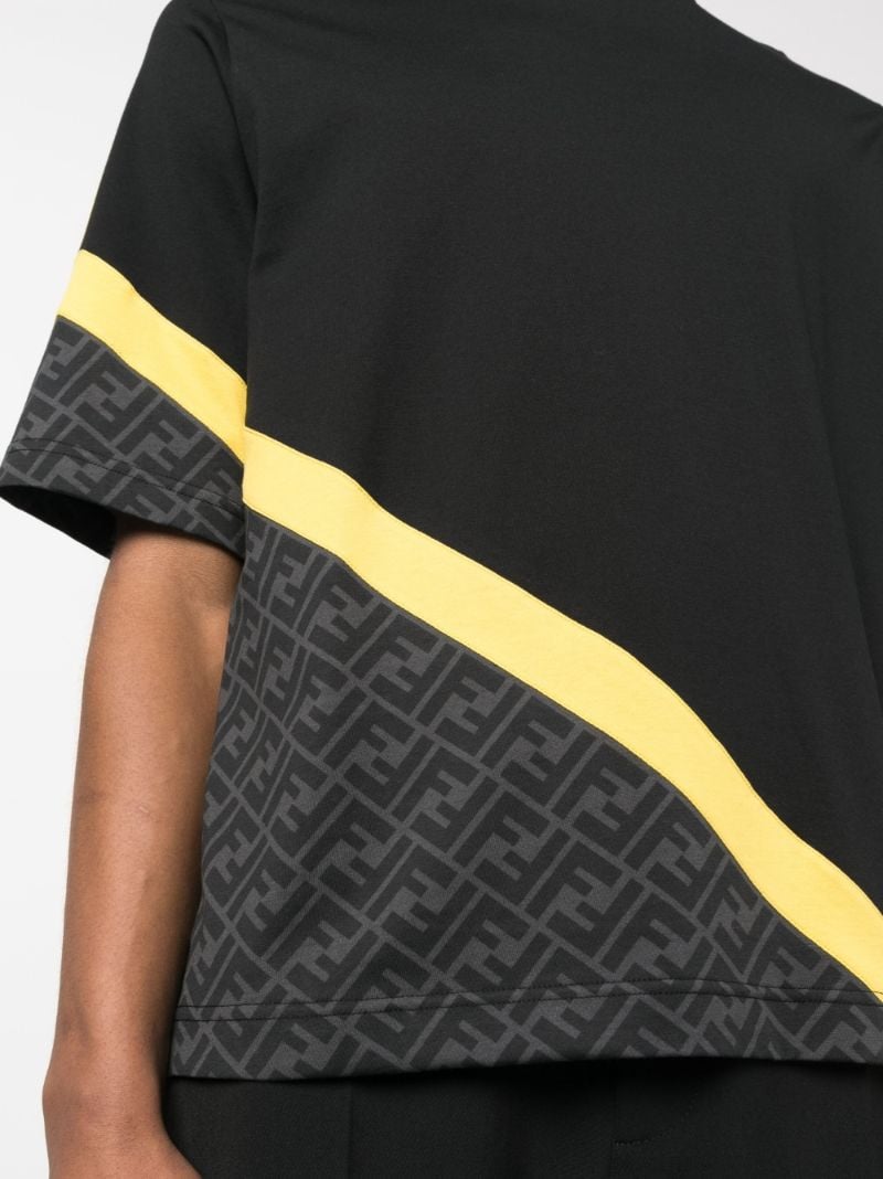 Black Monogram Print T-shirt