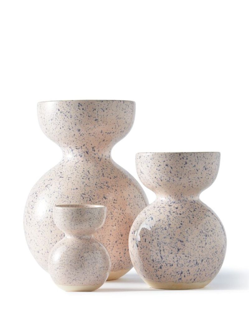 Light Pink Medium Boolb Ceramic Vase Set