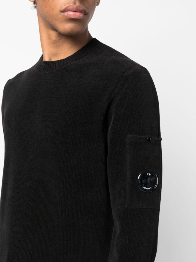 Black Lens Detail Cotton Jumper