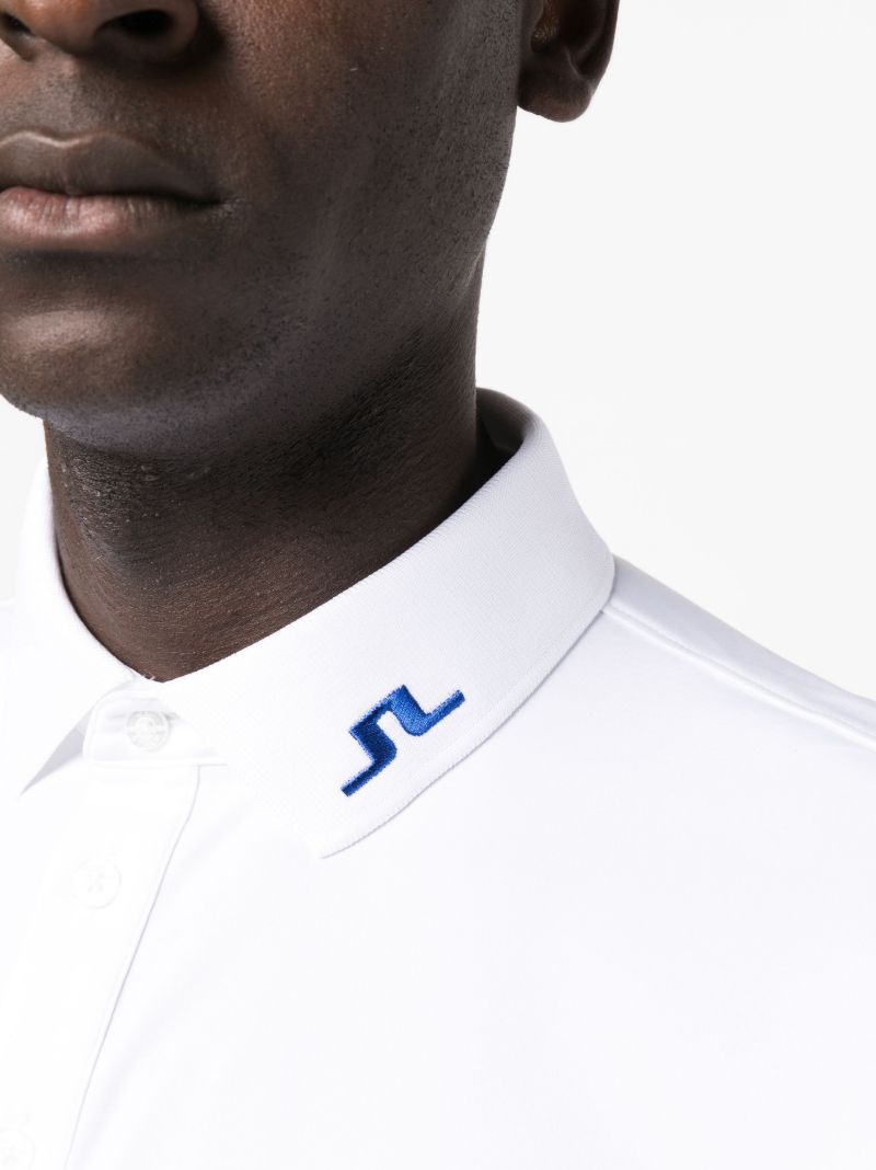 White Kv Logo Print Polo Shirt