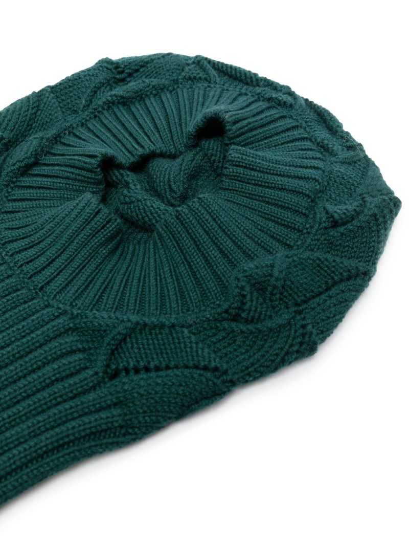 Green Wavy Merino Balaclava