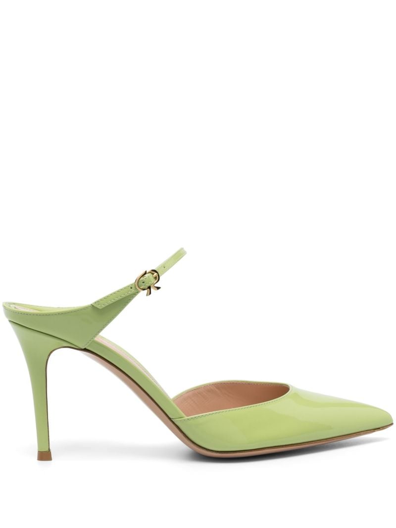 Green 85 Point Toe Mules