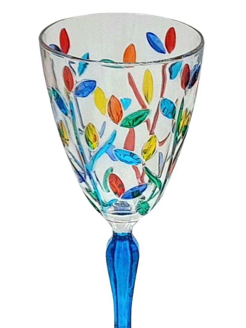 Multicolour Crystal Wine Glass Set