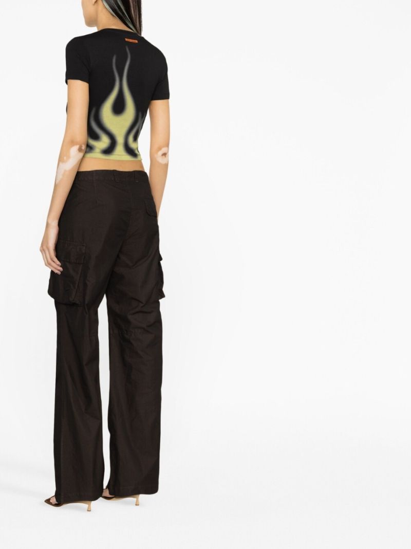 Brown Low-rise Cargo Trousers