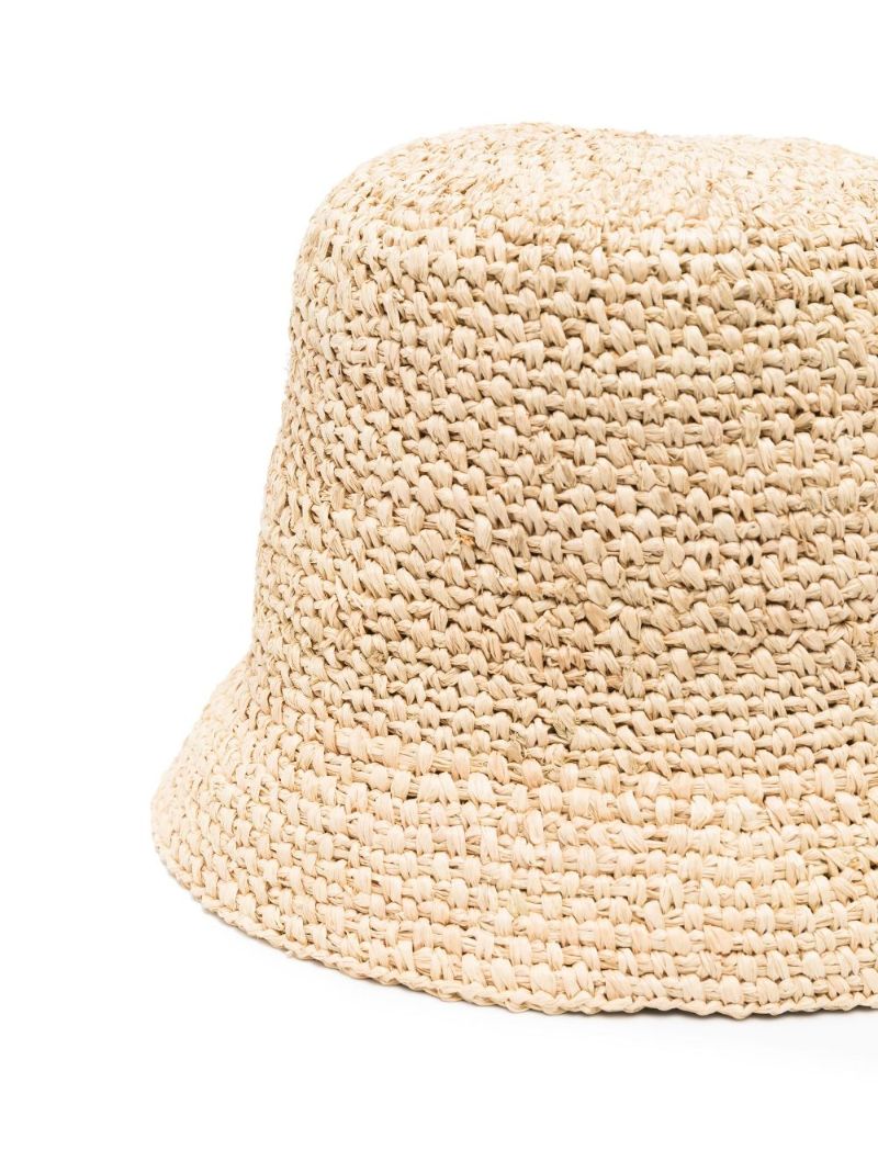 Neutral Le Bob Ficiu Raffia Bucket Hat