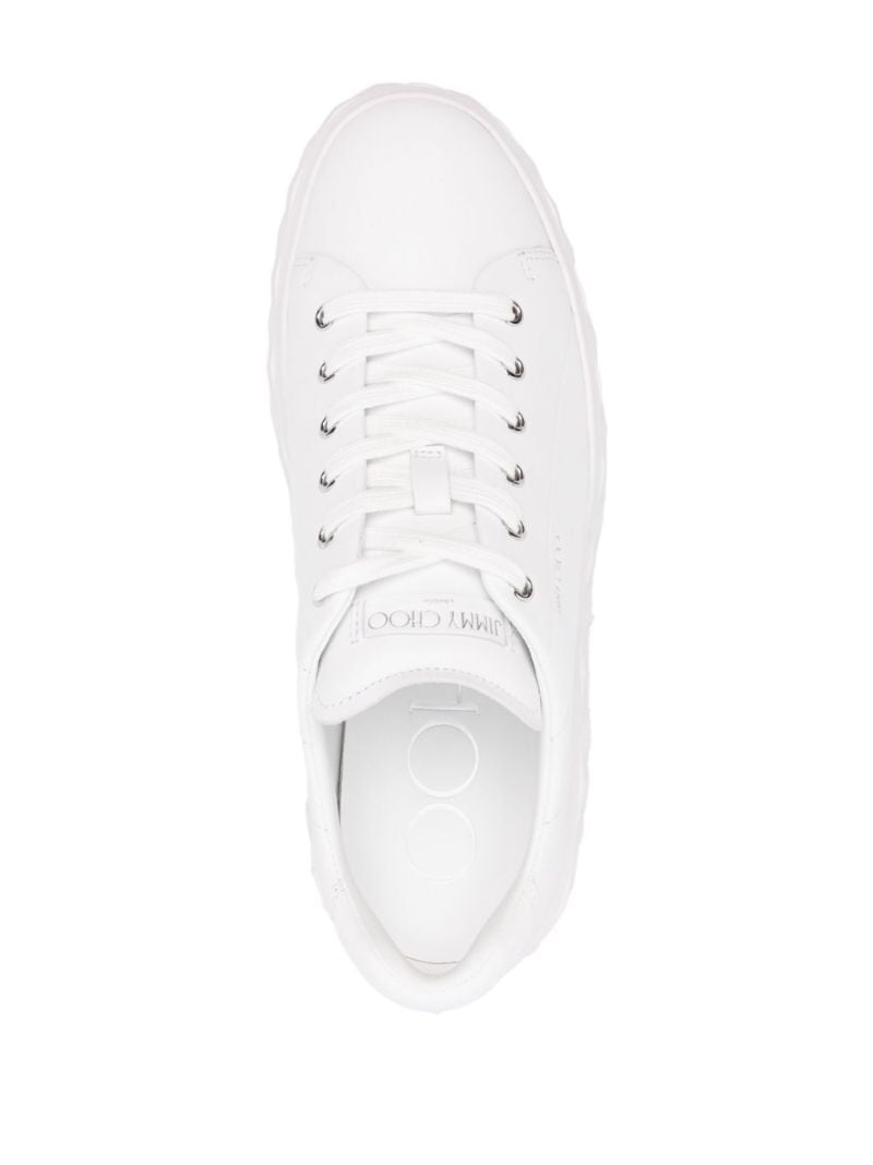 White Diamond Light Maxi Leather Sneakers