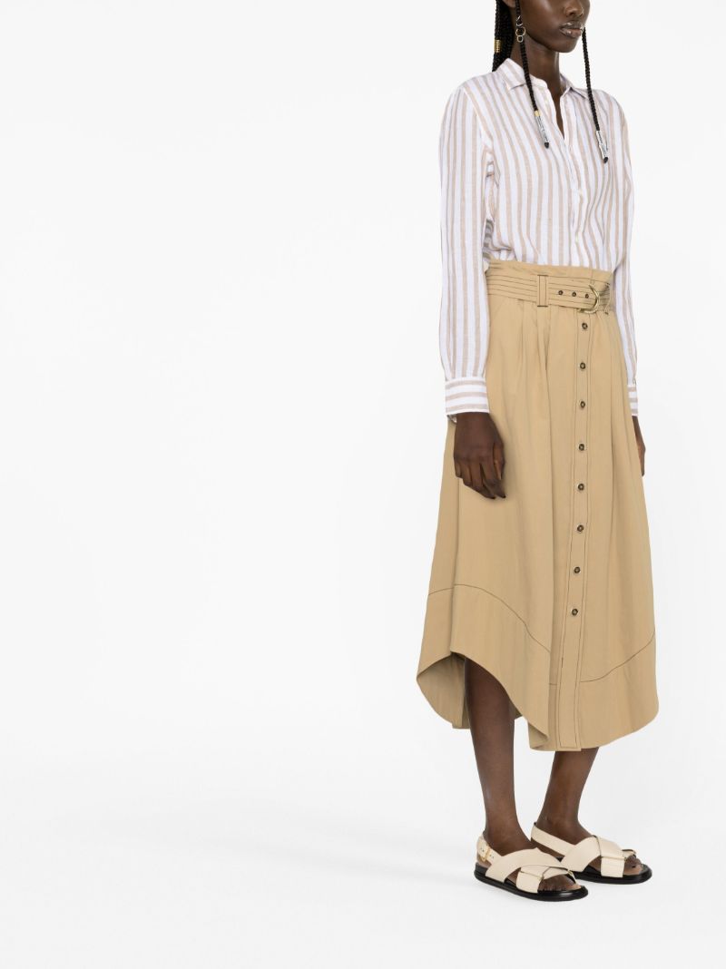 Neutral Striped Linen Shirt