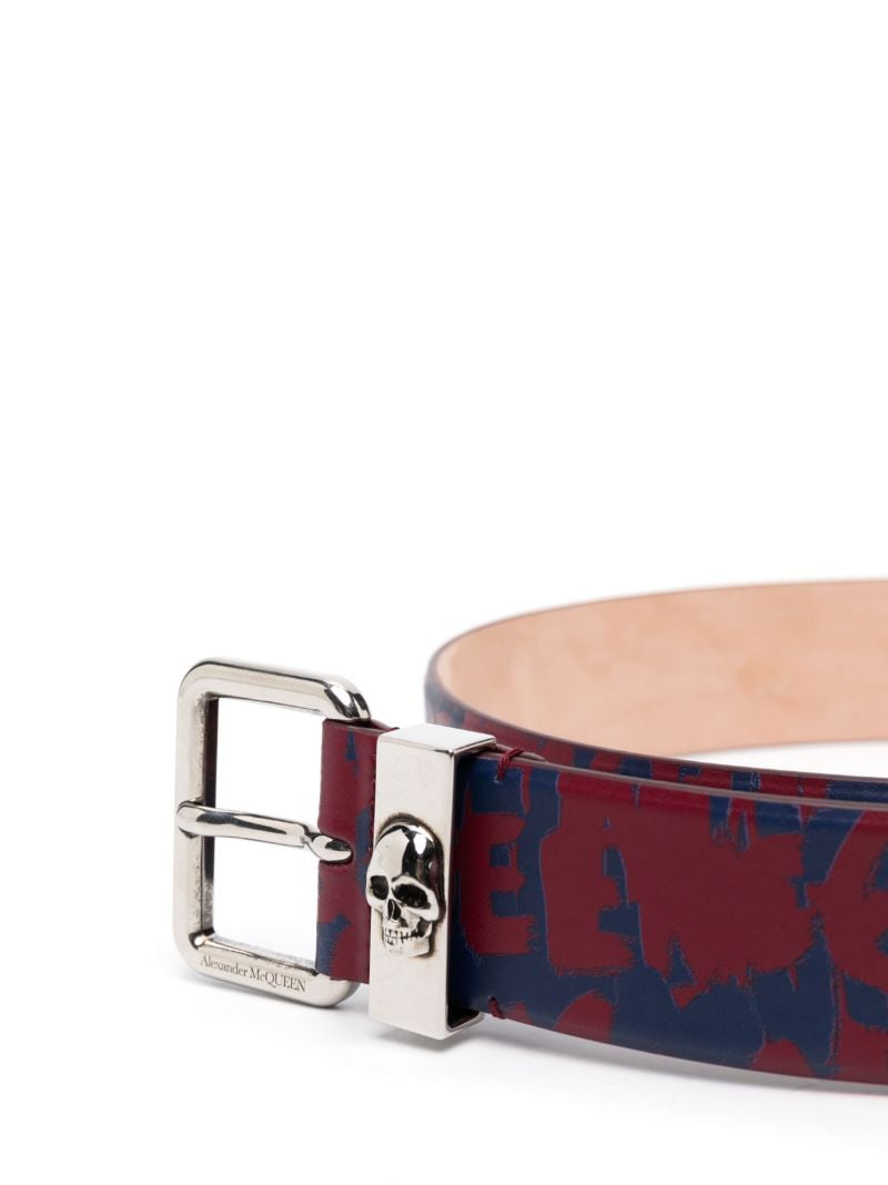 Red Skull Detail Belt