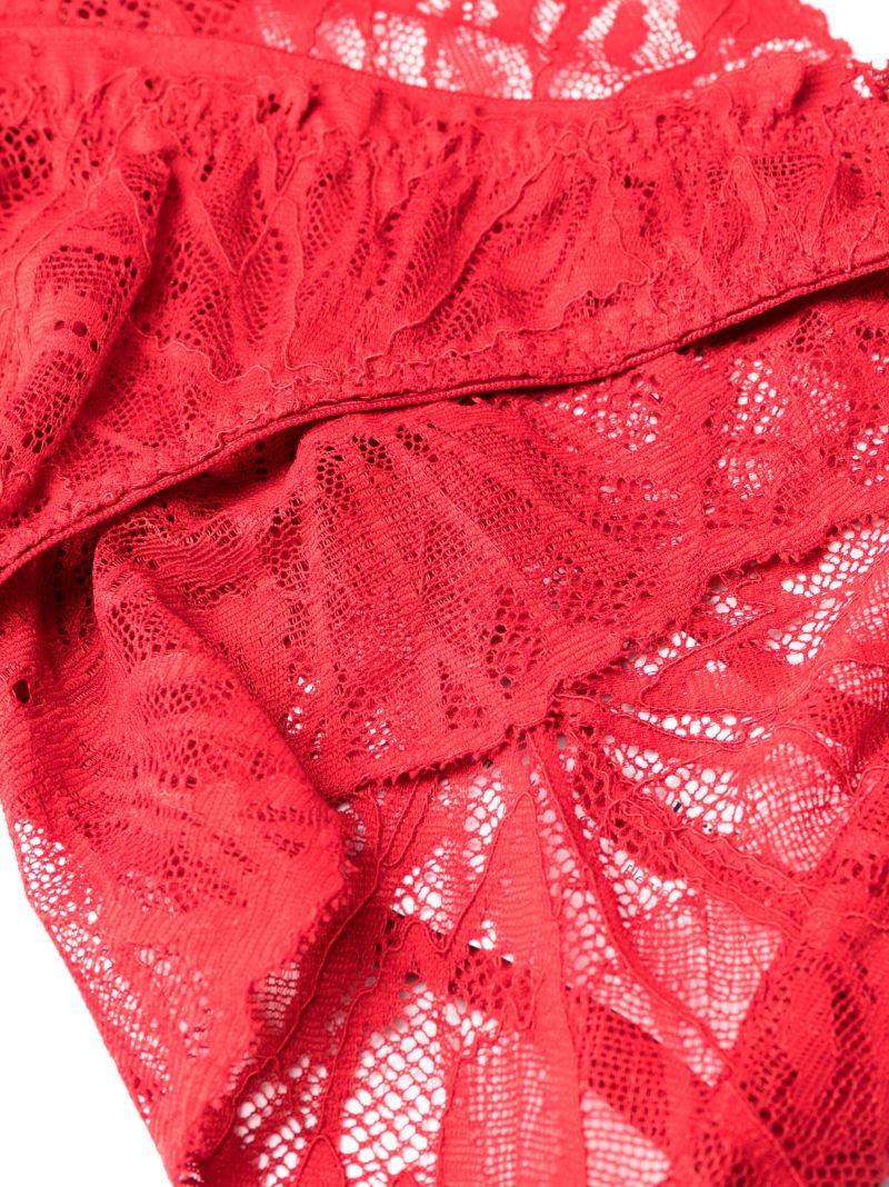 Red Constance Graphic-lace Briefs
