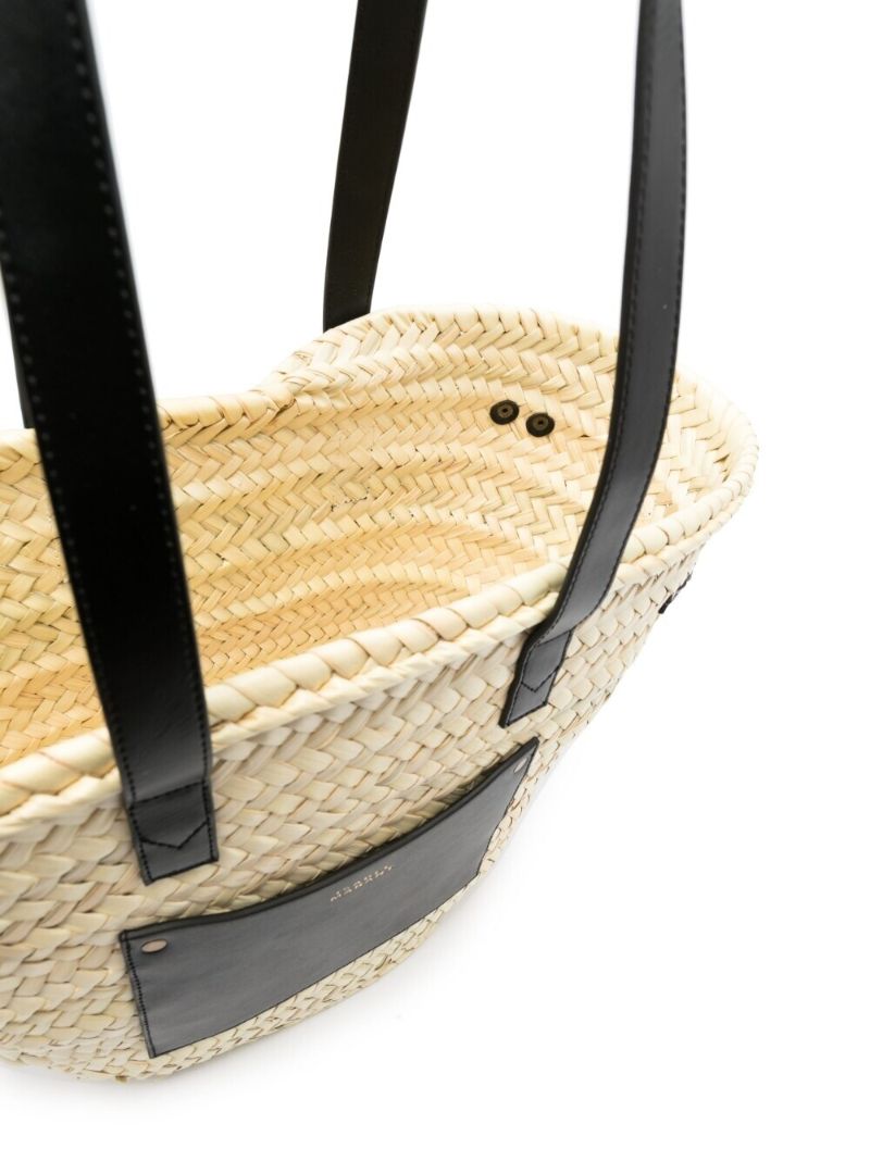 Beige Cadix Raffia Tote Bag