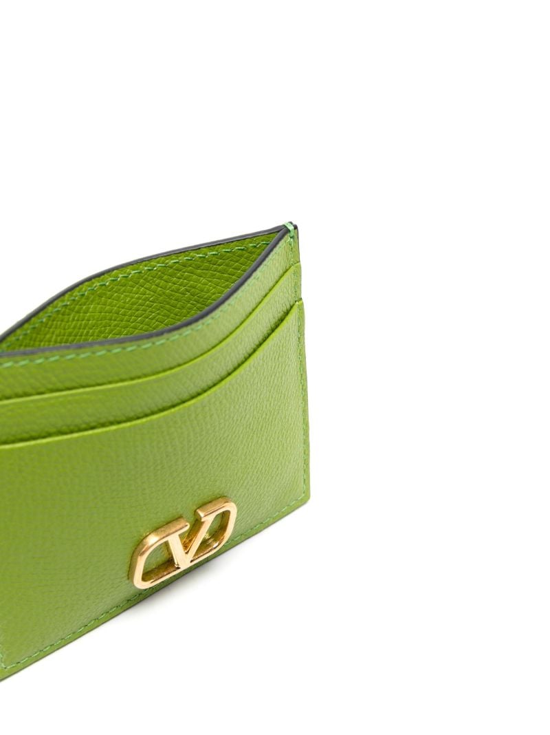 Green Vlogo Signature Leather Cardholder