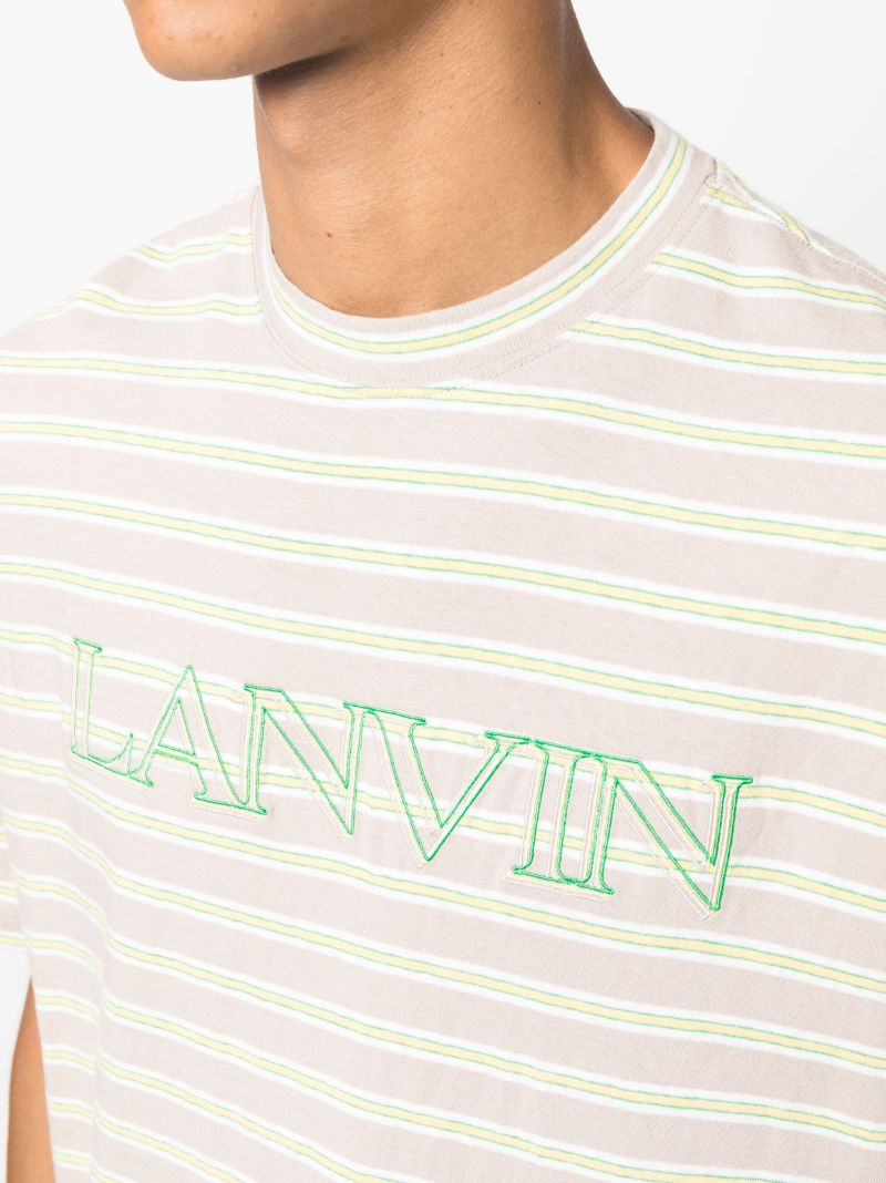 Neutral Logo-embroidered Cotton T-shirt