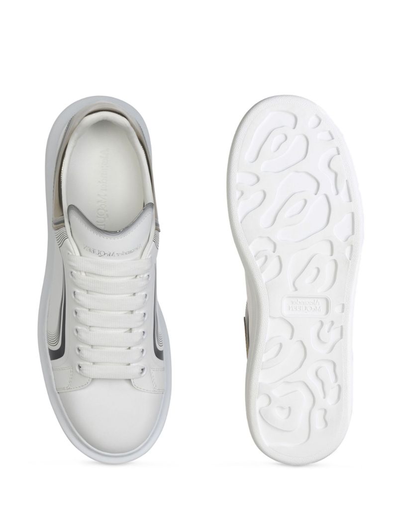 White Oversized Leather Sneakers