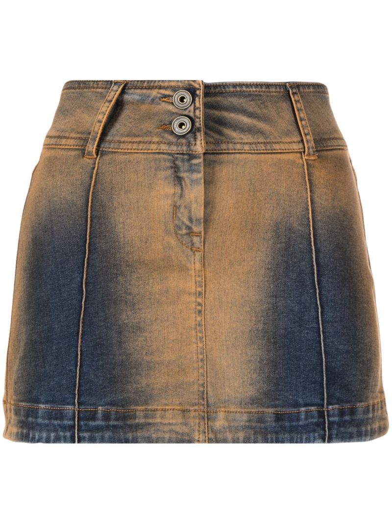 Brown Harley Denim Mini Skirt