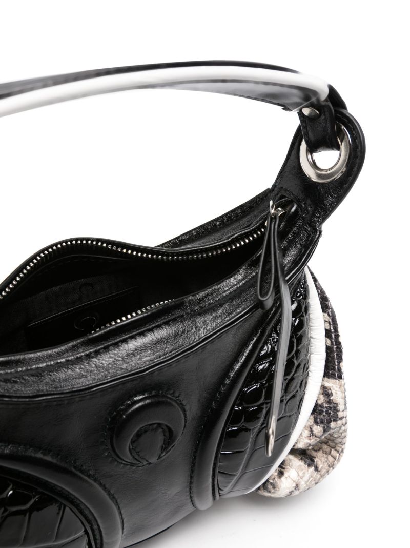 Black Futura Mini Leather Top Handle Bag