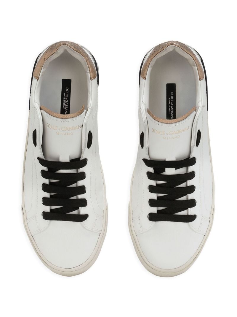 White Portofino Leather Sneakers