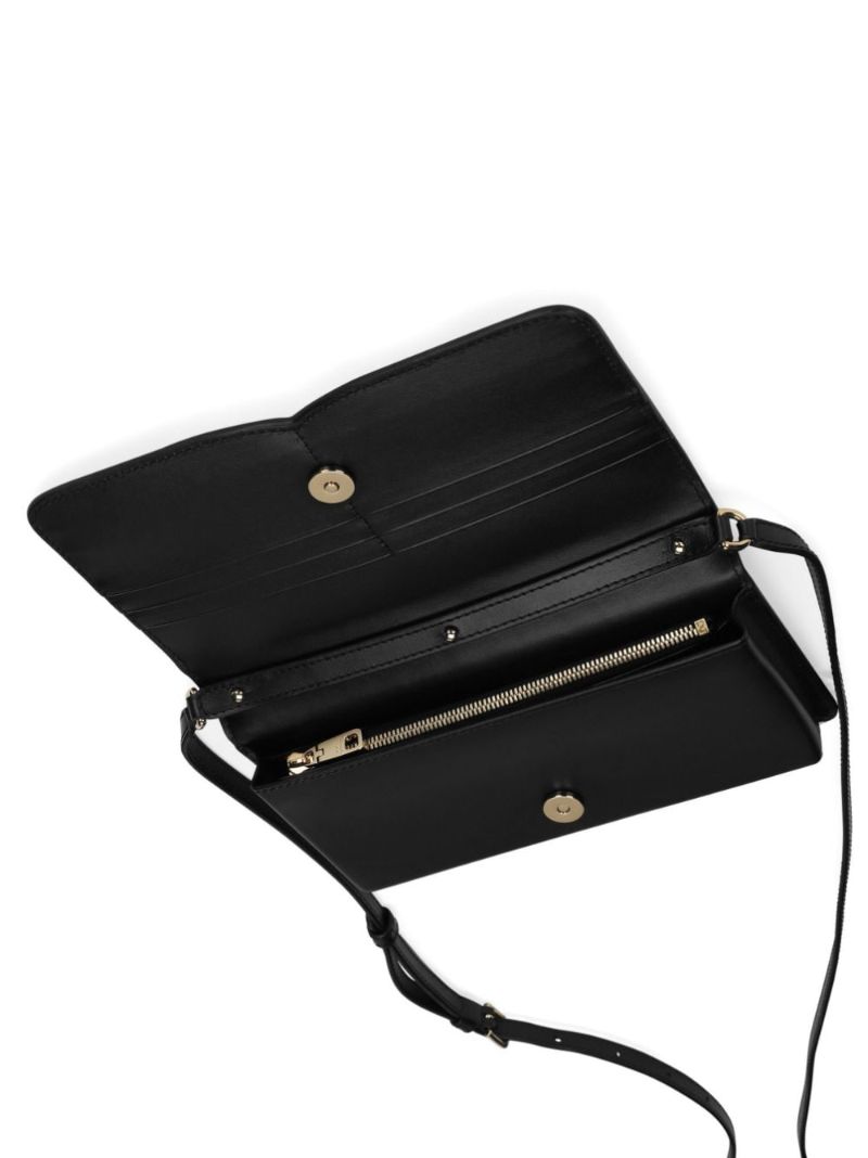 Black Dg Logo Leather Shoulder Bag