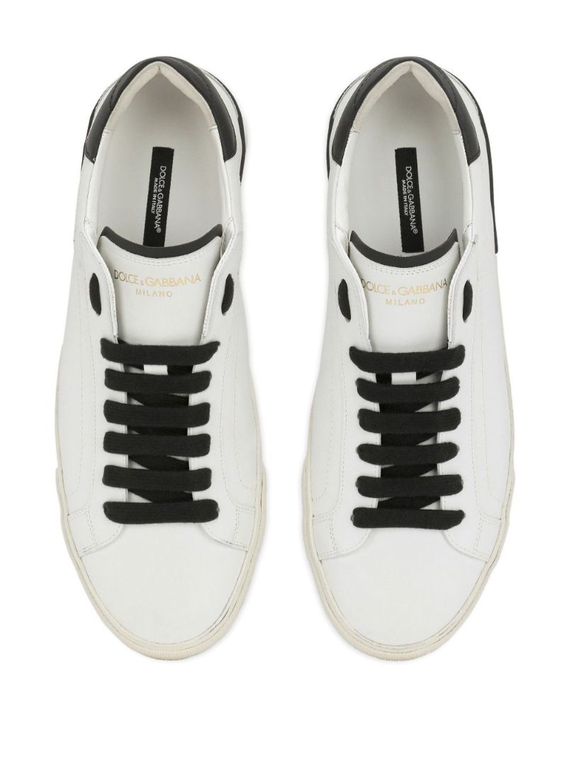 White Portofino Leather Sneakers